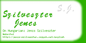 szilveszter jencs business card